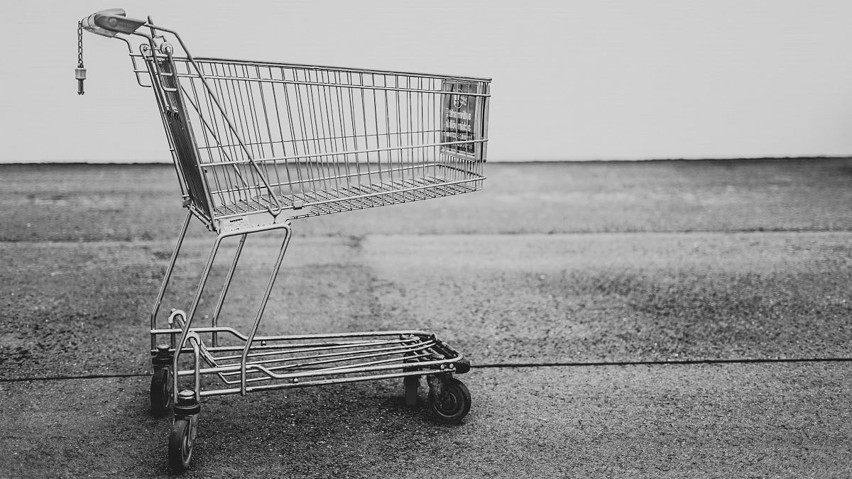 grey shopping cart